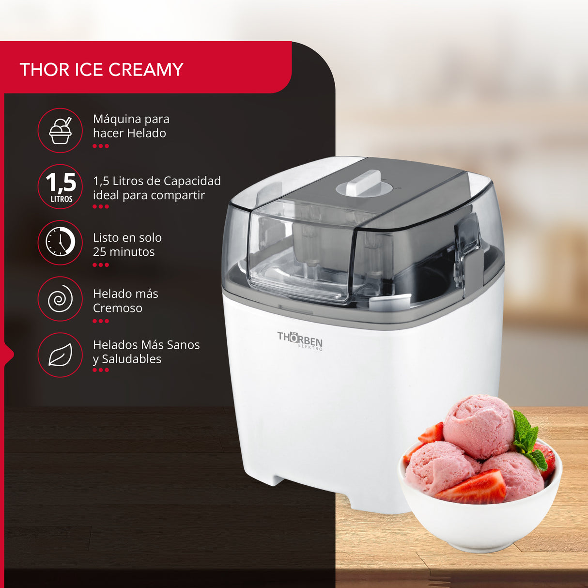 Máquina de Helados Thor Ice Creamy