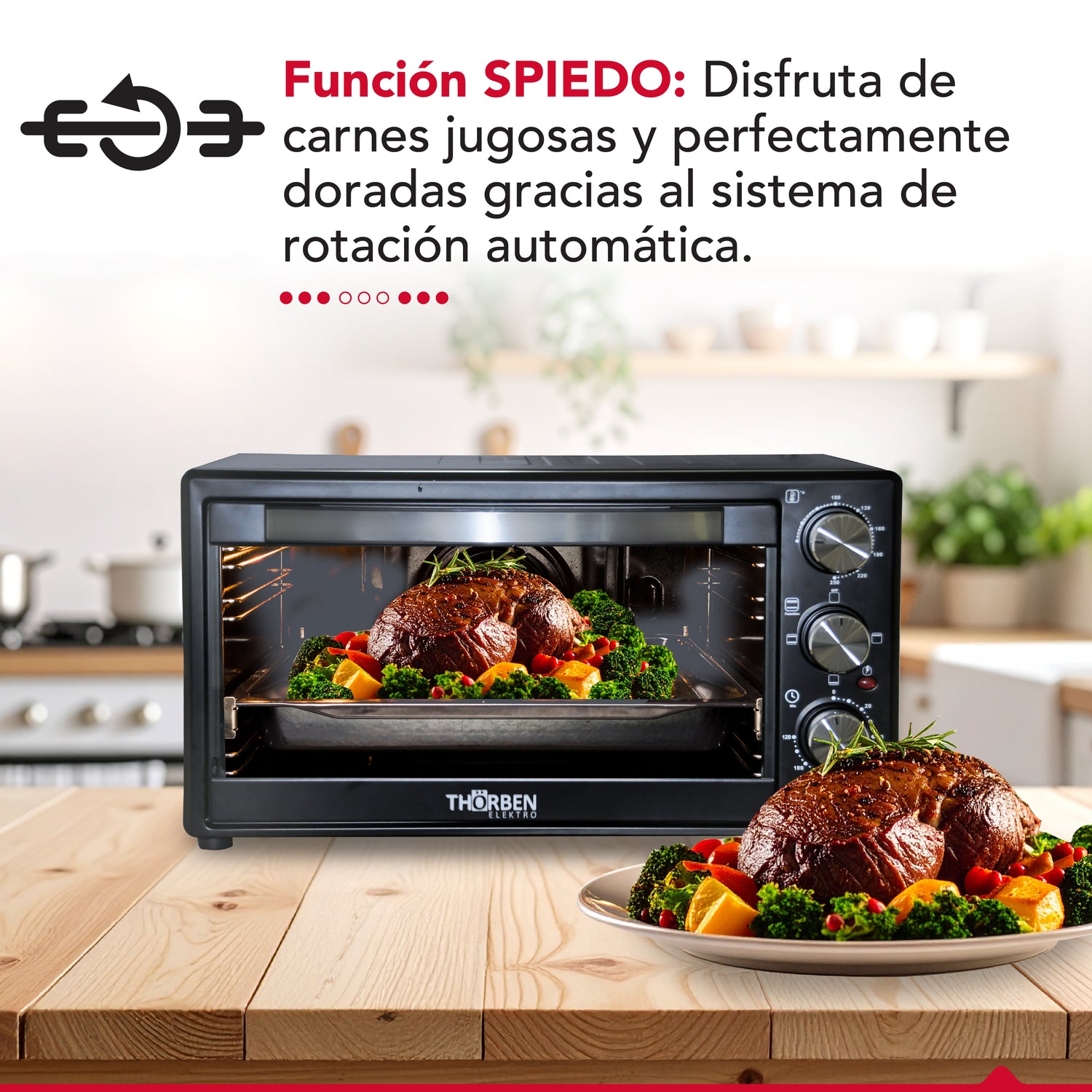 Horno Electrico 60L 3 modos Thor Magnum Oven