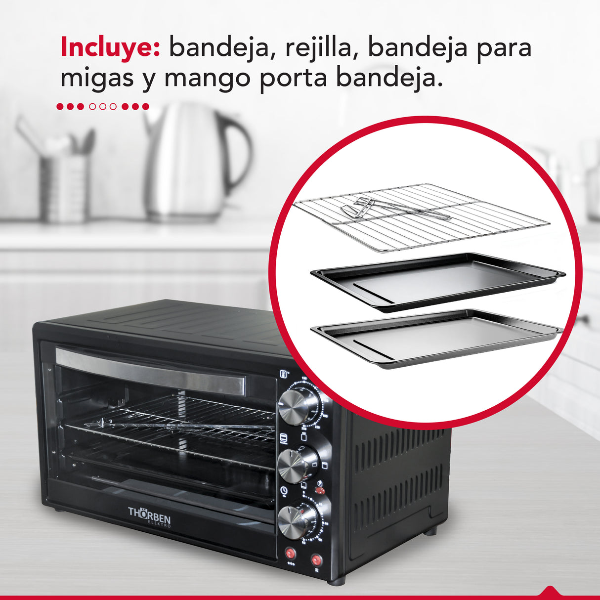 Horno Electrico 60L 3 modos Thor Magnum Oven