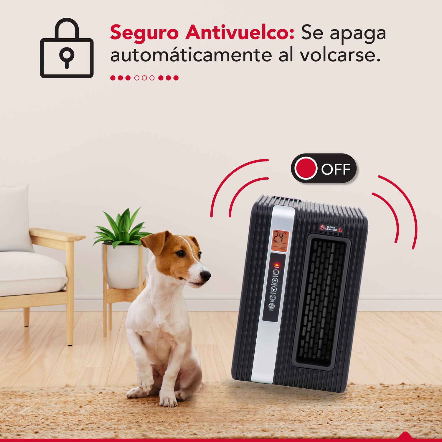 Estufa infrarroja 2 en 1 Thor Mini1500