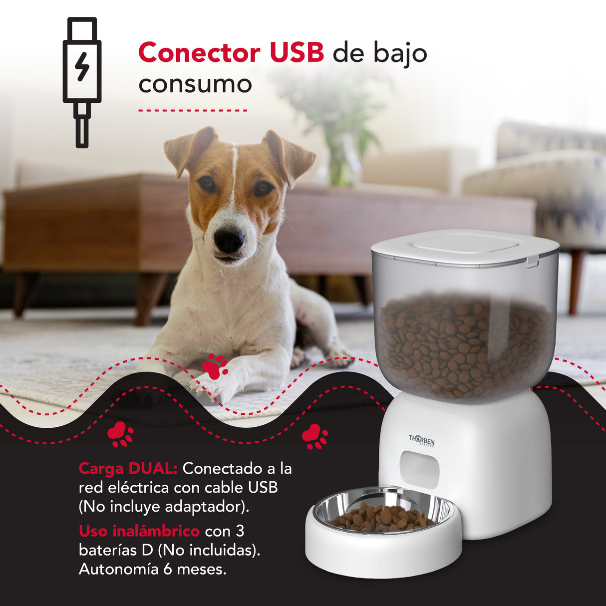 Dispensador comida eléctrico Thor Pet Auto-Feeder
