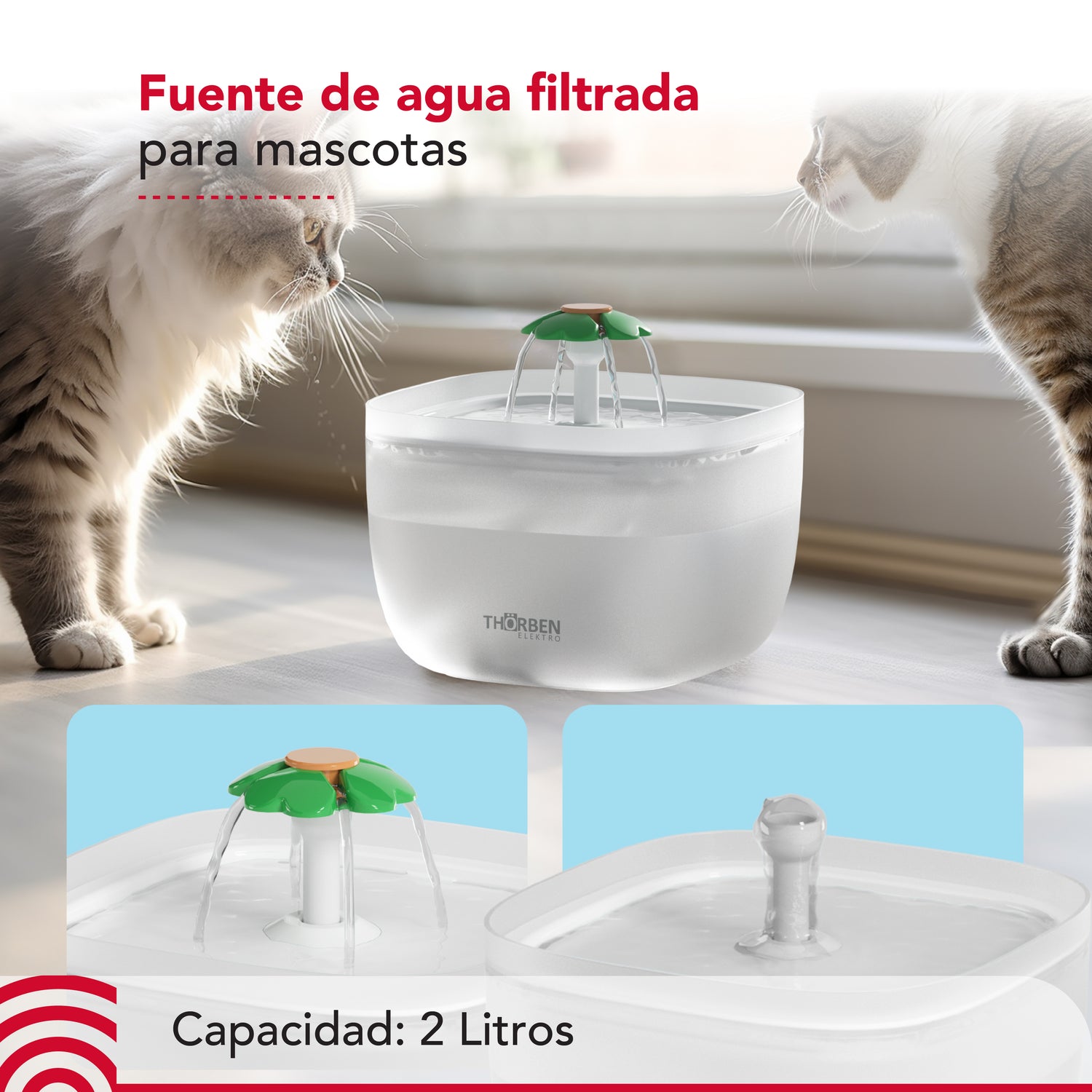 Fuente de agua eléctrica Thor Pet Water Fountain