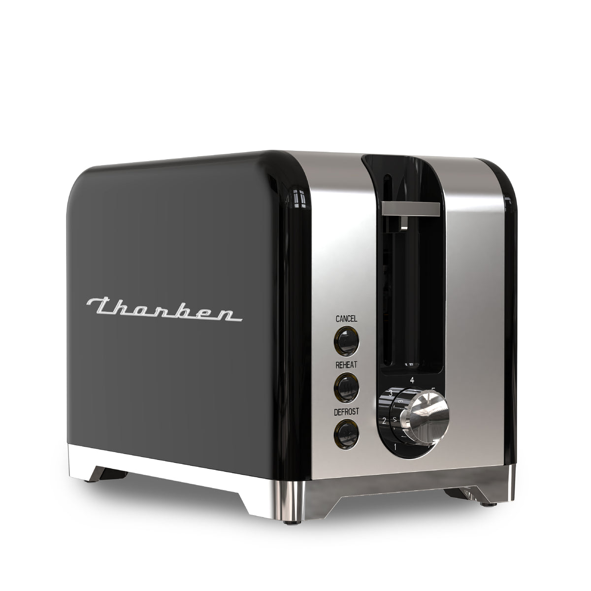 Tostador Thor Retro Black Toaster 2 Panes