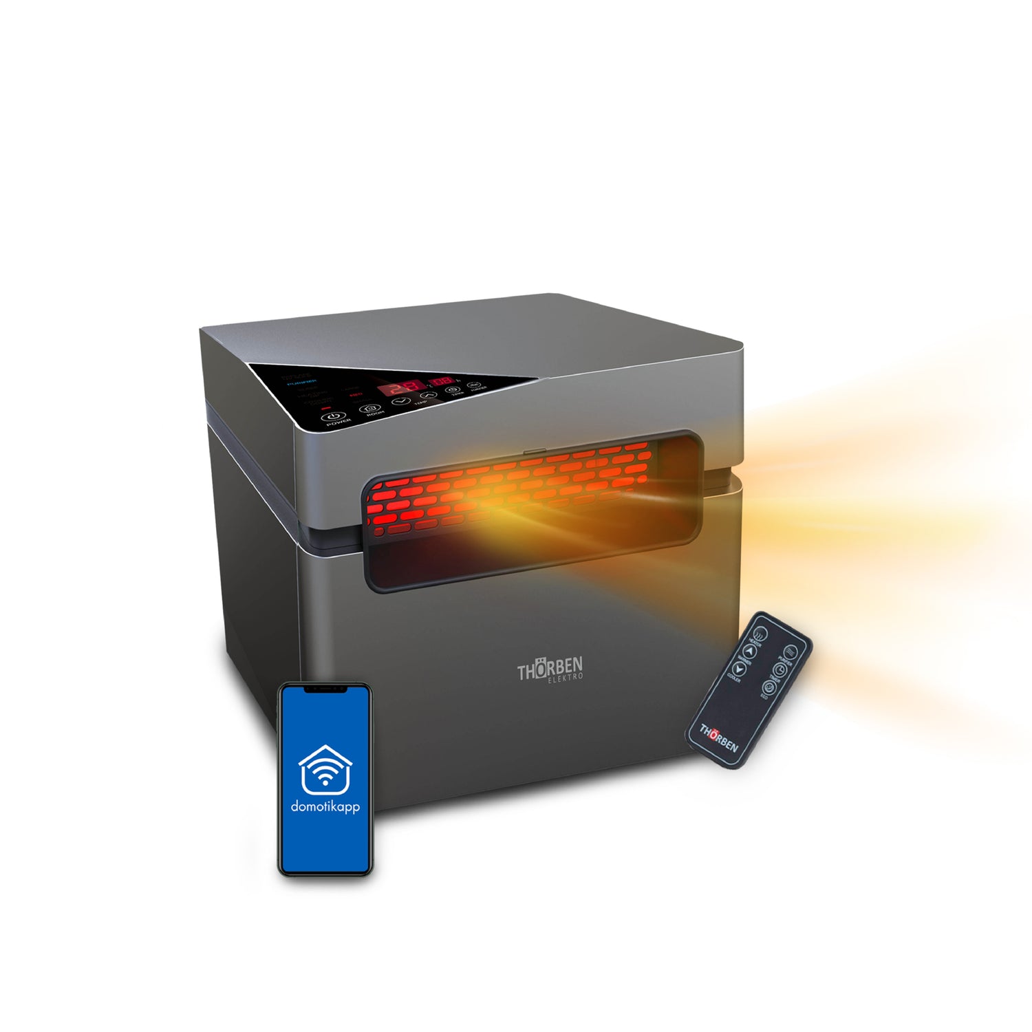 Estufa infrarroja 2 en 1 Thor Silver 1500 Wifi
