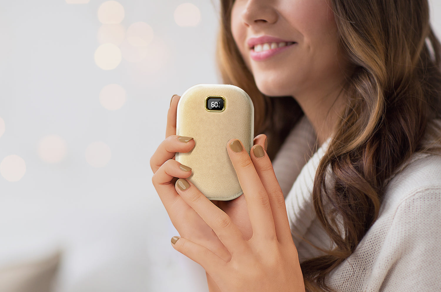 Calentador de manos inalámbrico Hand Warmer Beige