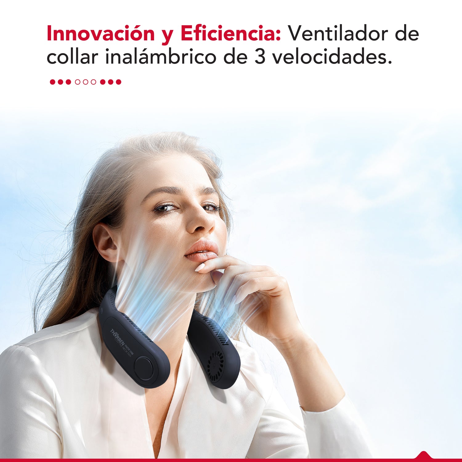 Ventilador de cuello Thor USB Neck Fan Black