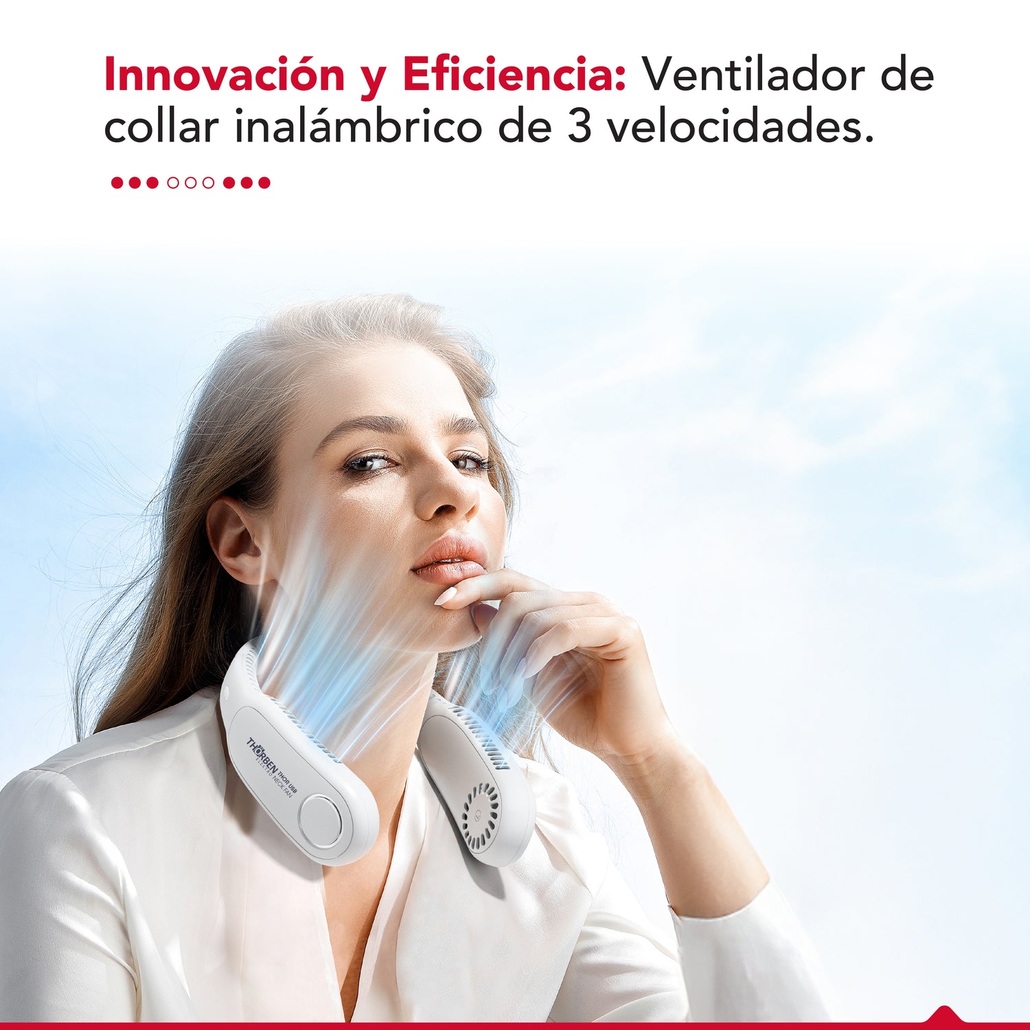 Ventilador de cuello Thor USB Neck Fan White