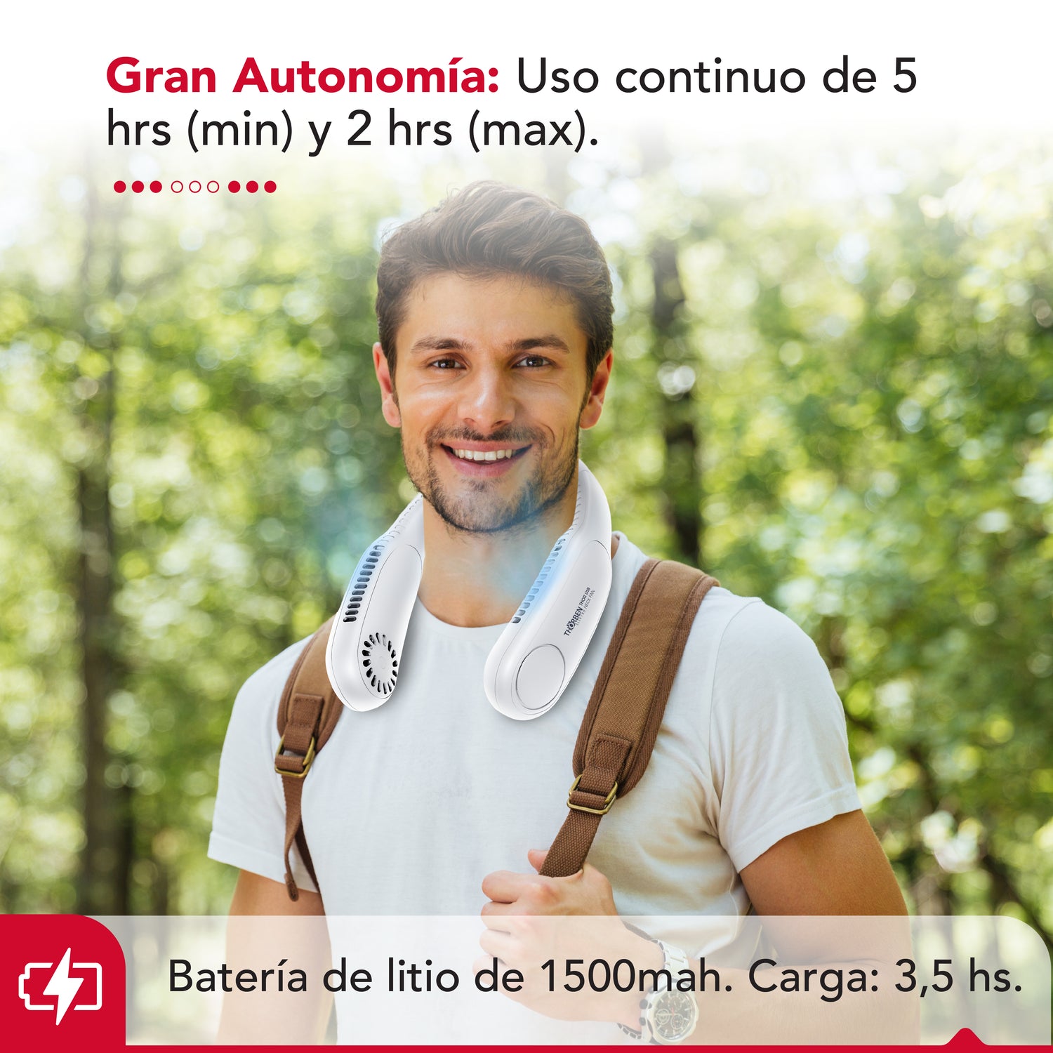 Ventilador de cuello Thor USB Neck Fan White
