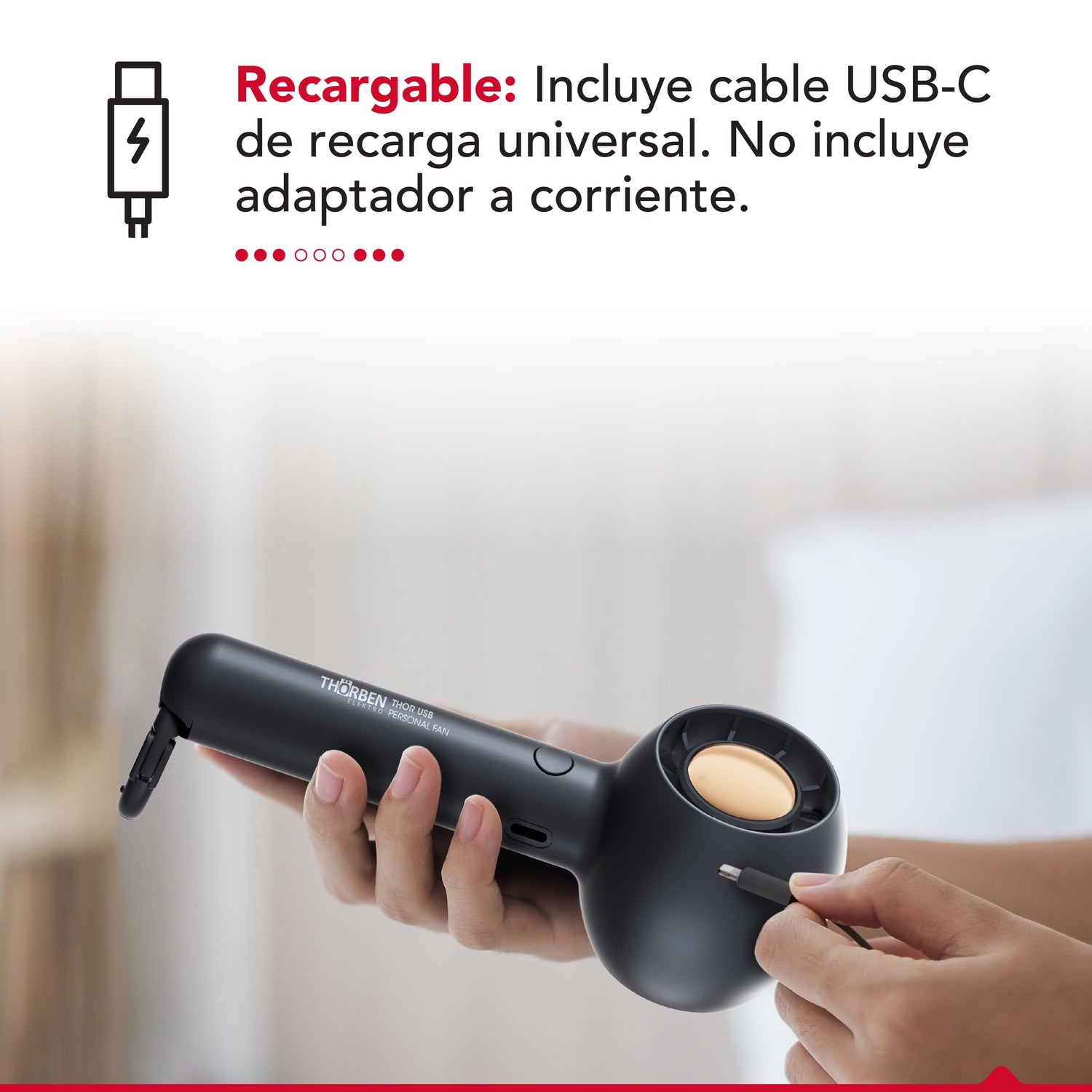 Ventilador personal Thor USB Personal Fan Black