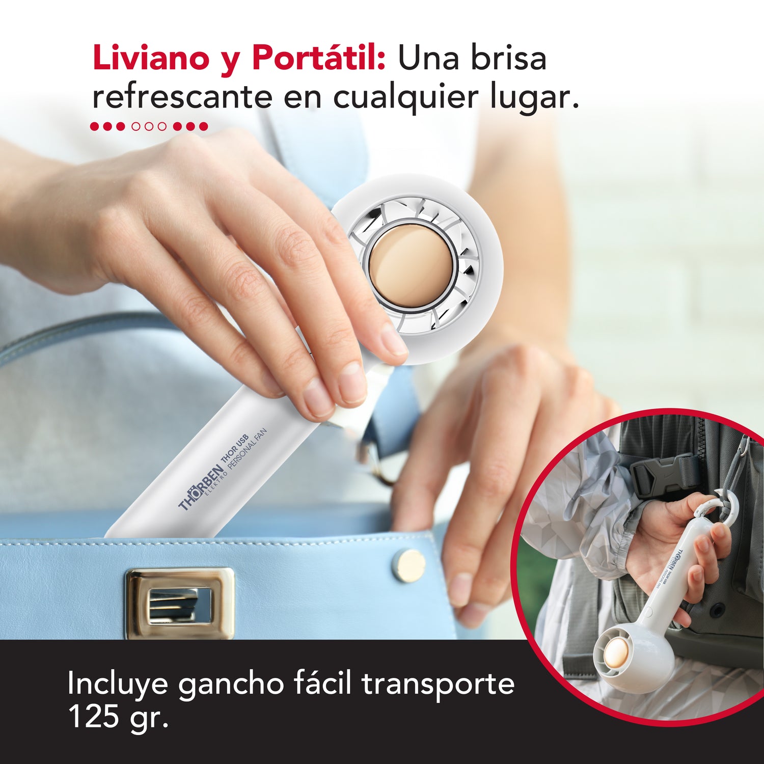 Ventilador personal Thor USB Personal Fan White