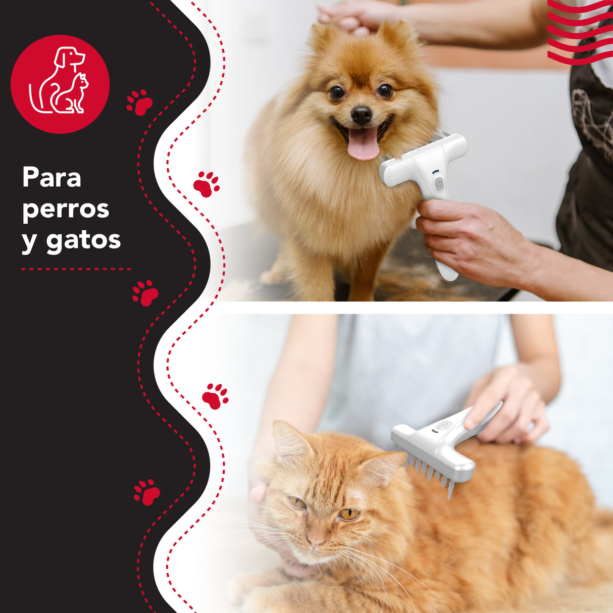 Desenredador eléctrico Thor Electric Usb Pet Detangling Brush