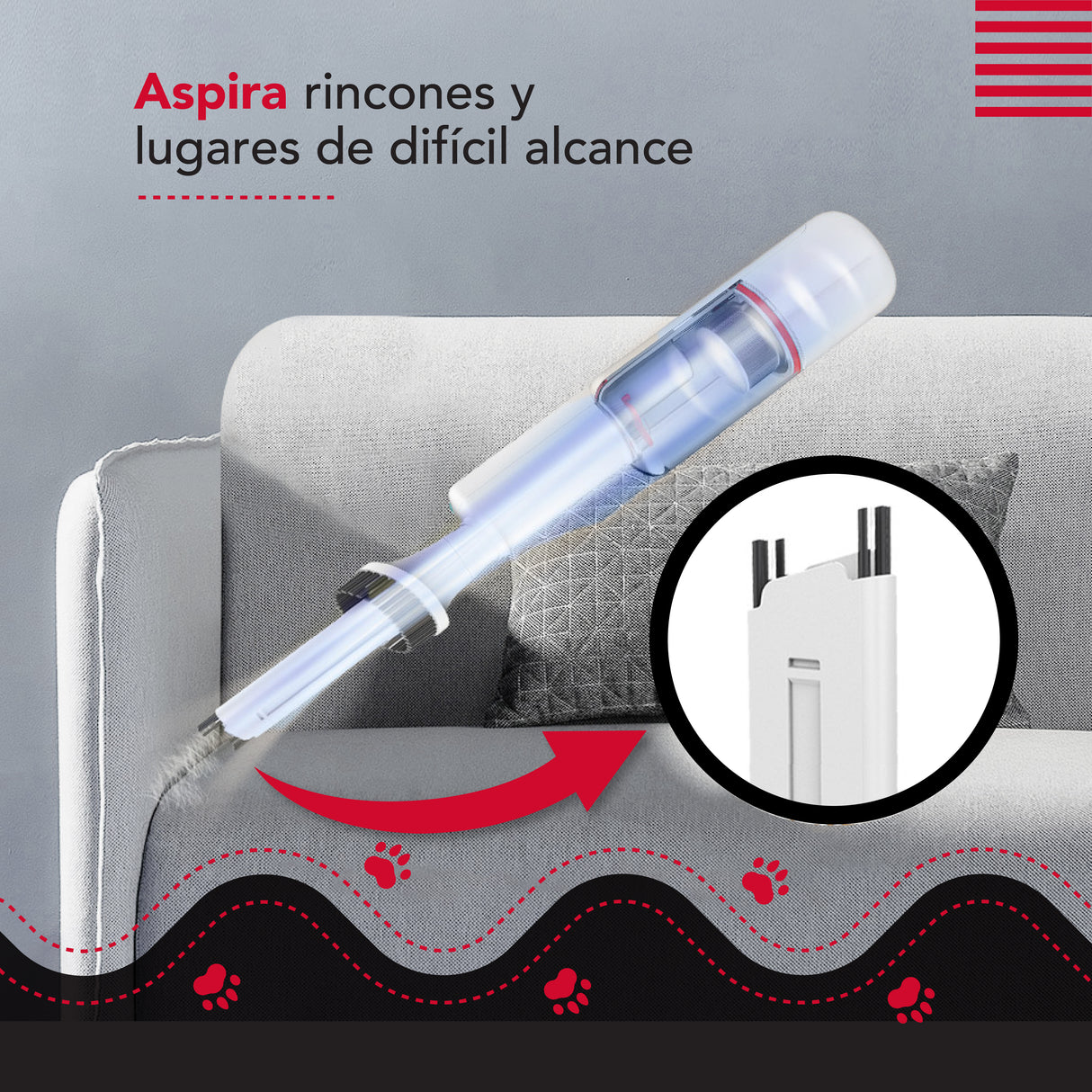 Cepillo y aspiradora Thor Cordless Usb Pet Vac