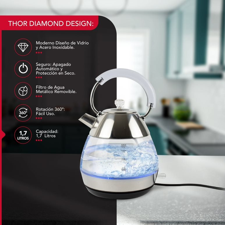 Hervidor Elegante 1,7L Thor Diamond Design