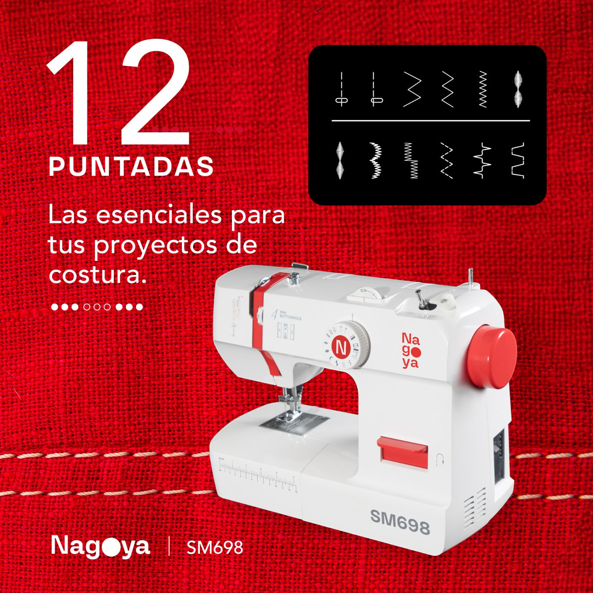 Maquina De Coser 12 Puntadas Nagoya SM698