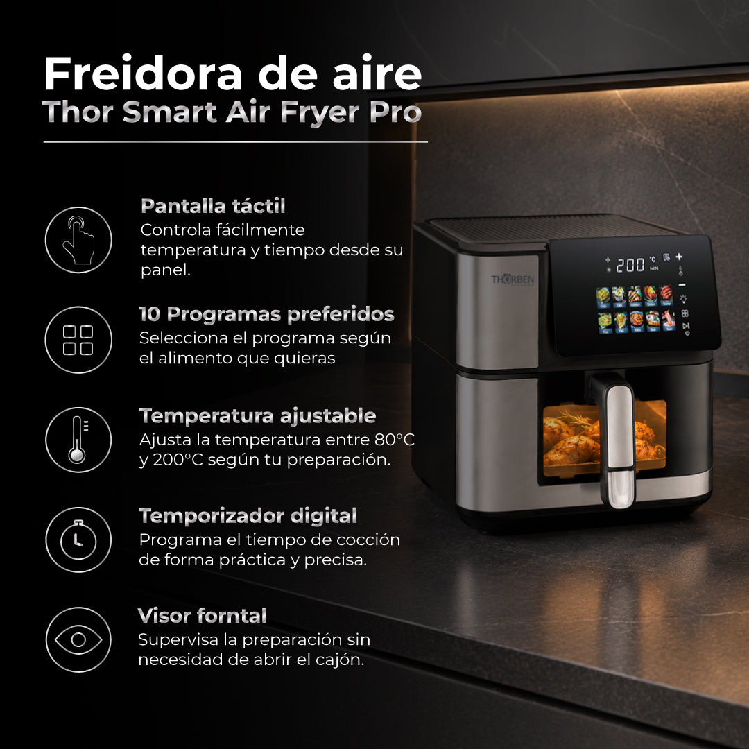 Freidora de Aire Digital Thor Smart Air Fryer Pro 8,8 L