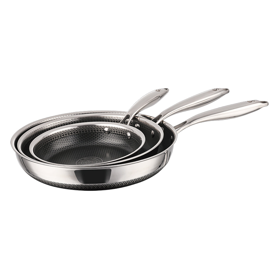 Set de Sartenes Antiadherentes KSTAR 3 Piezas Acero Inoxidable