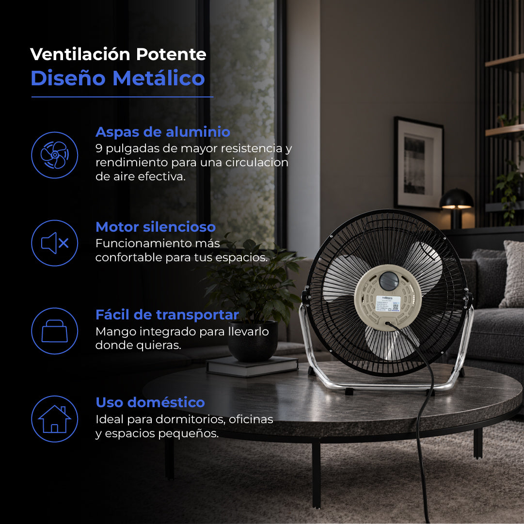 Ventilador Metálico Thor Black Fan