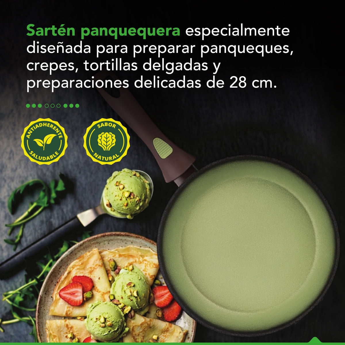 Sartén para Crepes Thor Avocado 28 cm