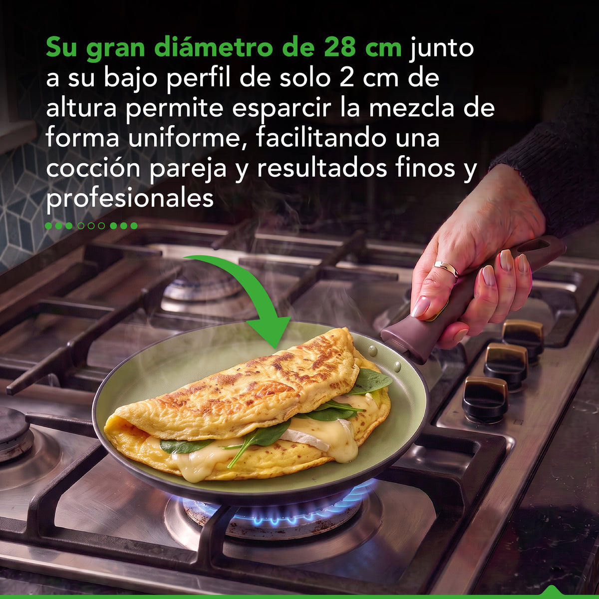 Sartén para Crepes Thor Avocado 28 cm