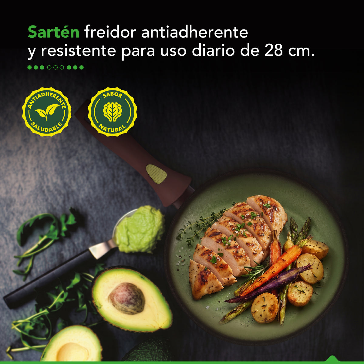 Sartén Antiadherente Thor Avocado 28 cm