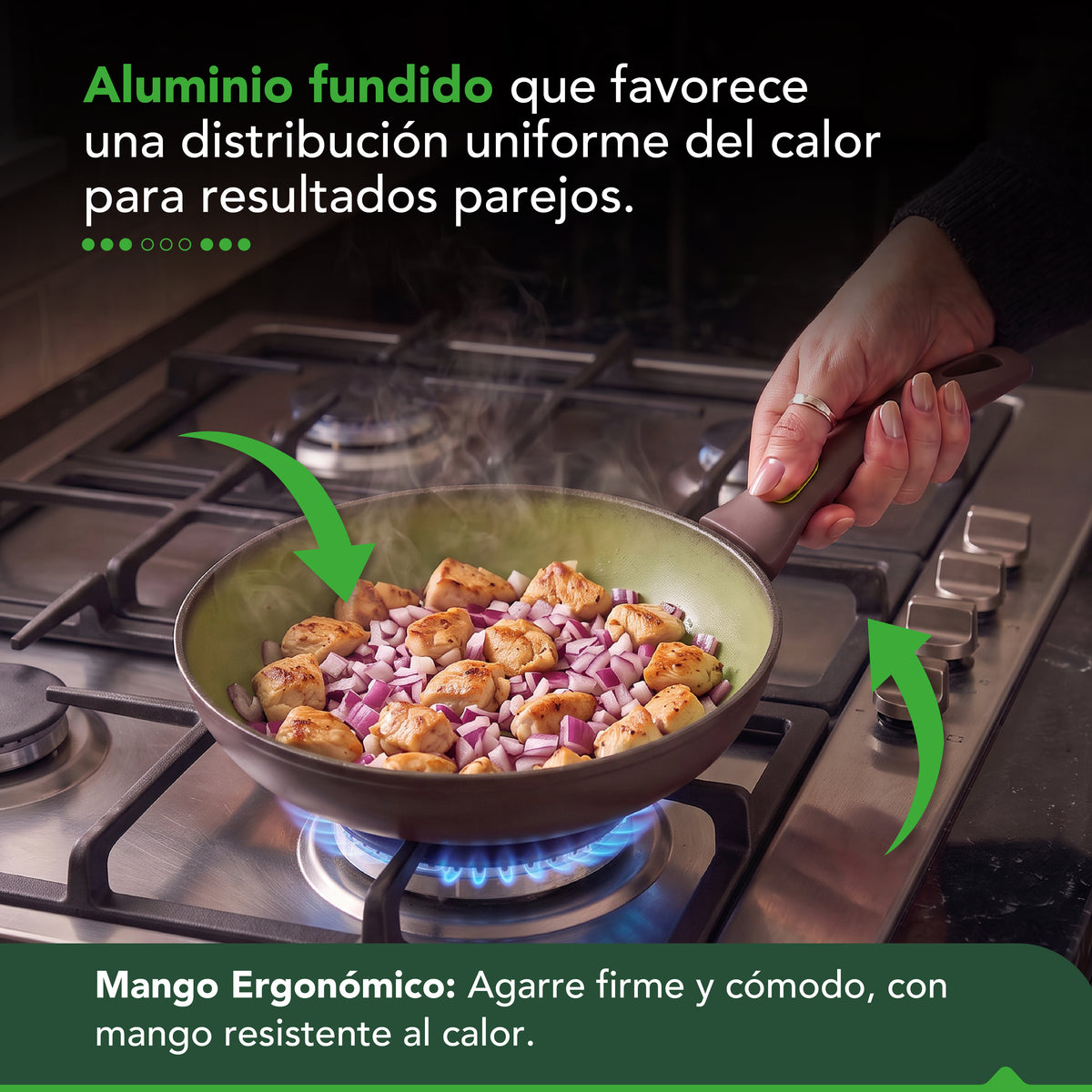 Wok Antiadherente Thor Avocado 28 cm