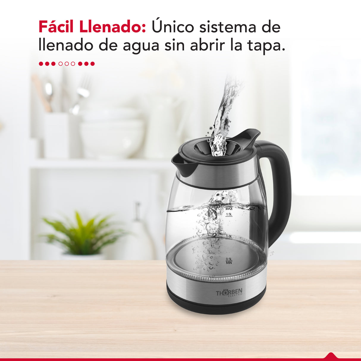 Hervidor Thor Easy Fill Glass