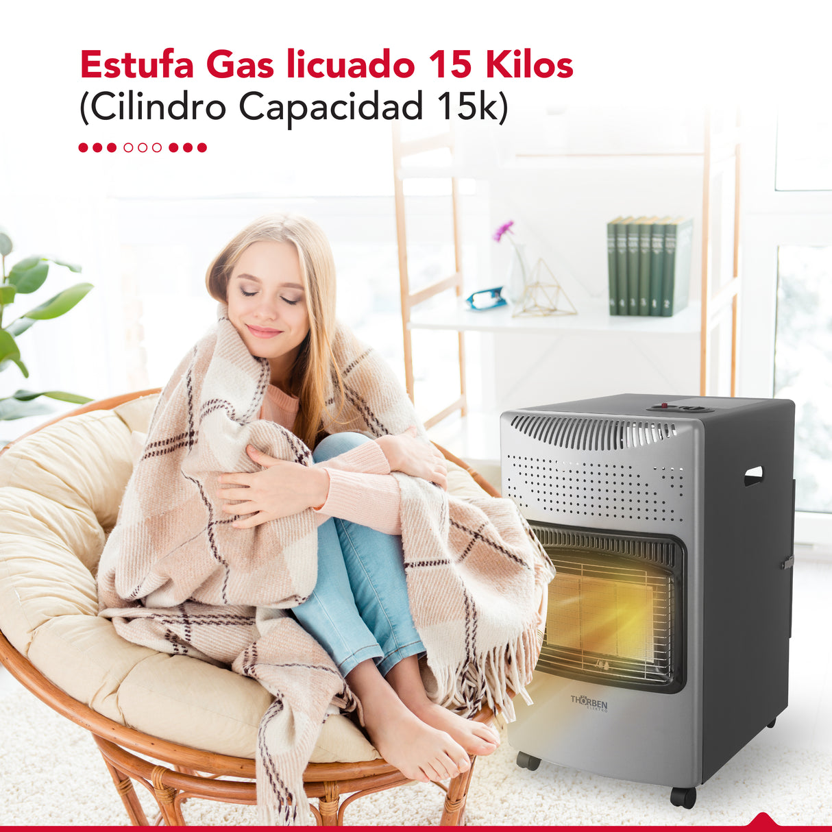 Estufa a gas Thor GL 15K Silver