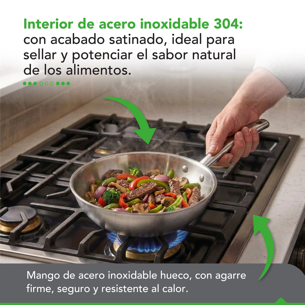Wok Antiadherente Thor Nature 28 cm
