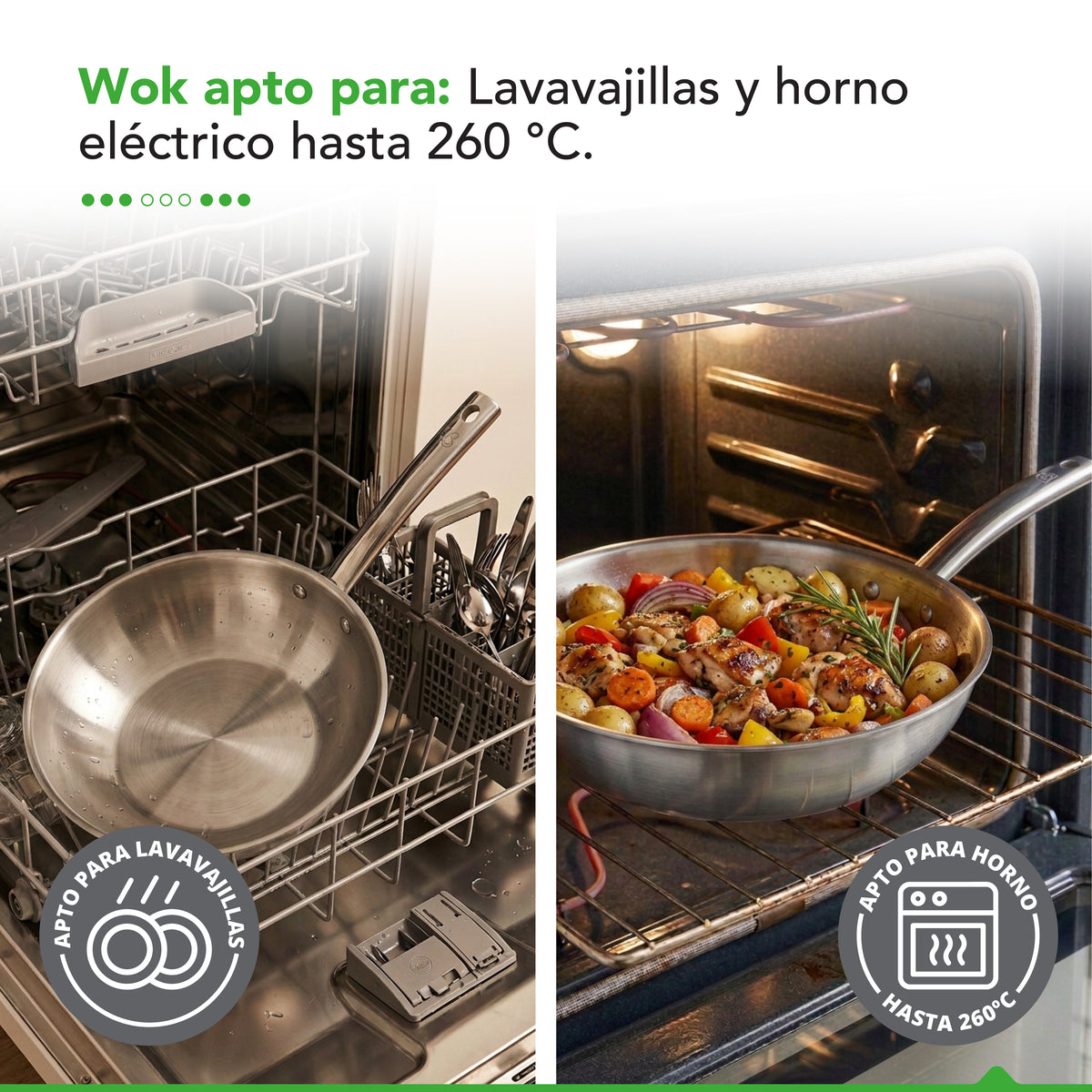 Wok Antiadherente Thor Nature 28 cm