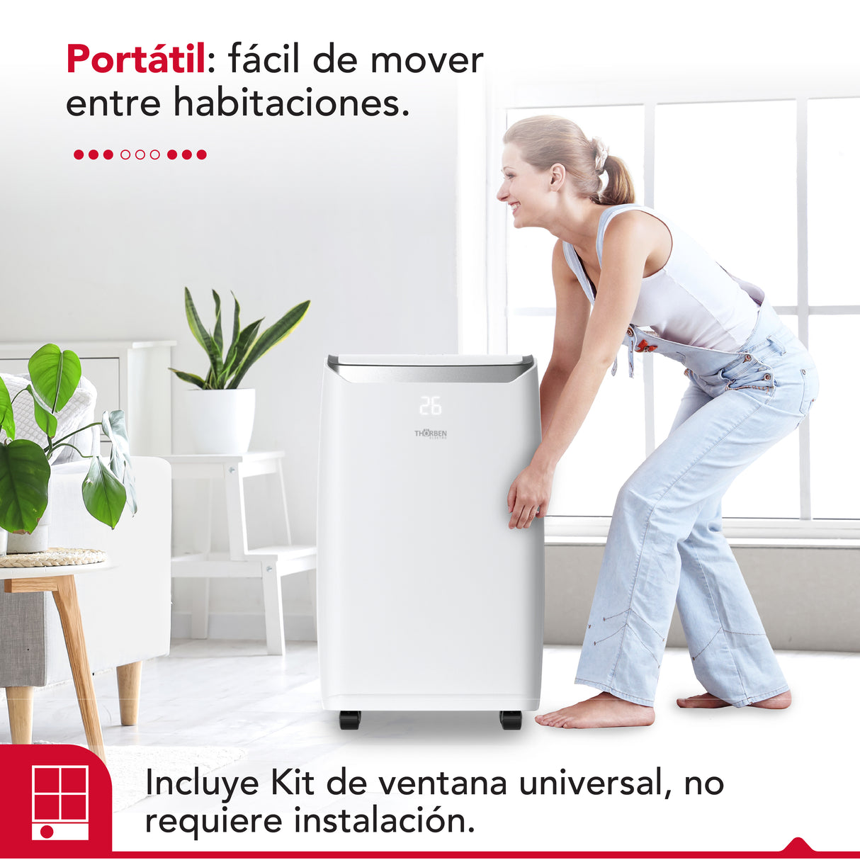 Aire acondicionado portátil Thor Pac 3En1 12000 Btu