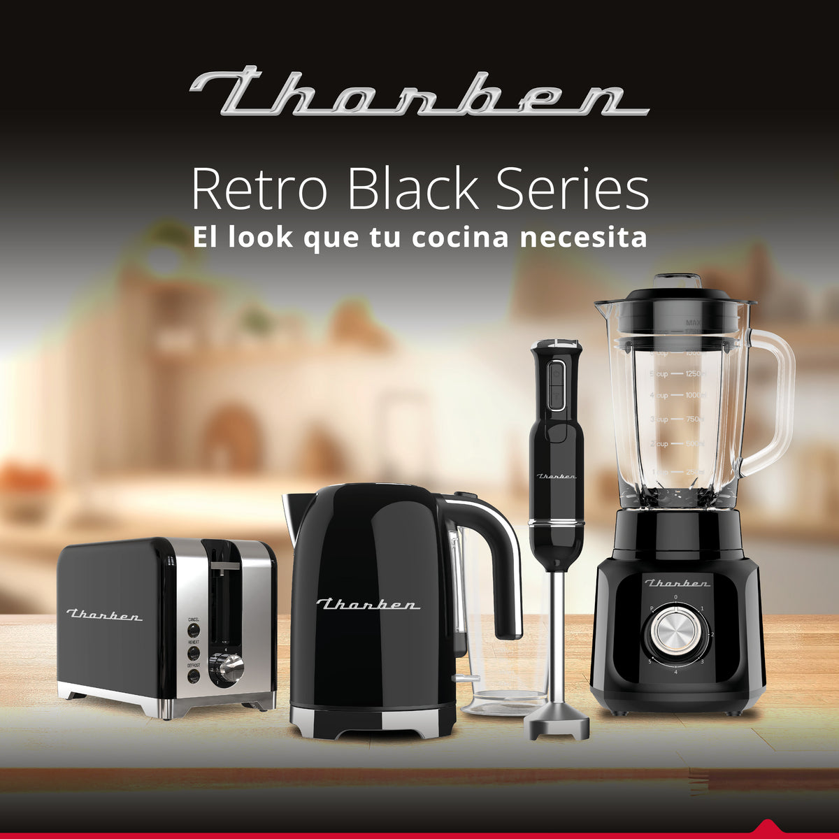Hervidor Thor Retro Black Kettle