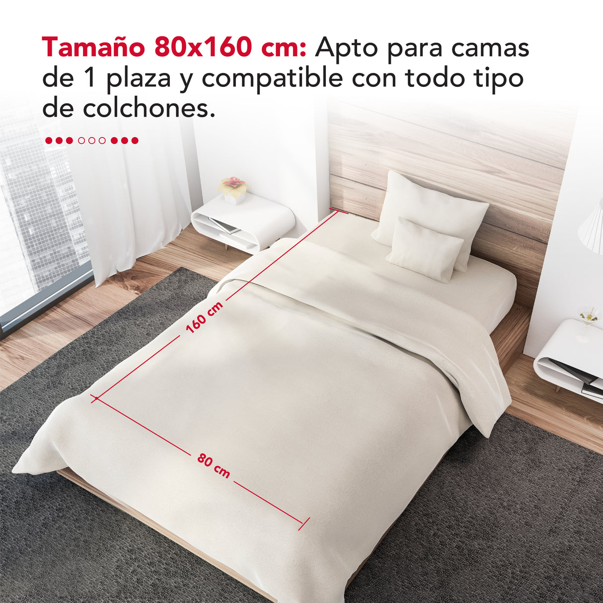 Calientacama 1 plaza Thor Single Underblanket
