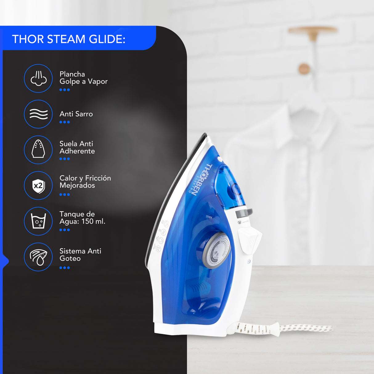 Plancha Thor Steam Glide