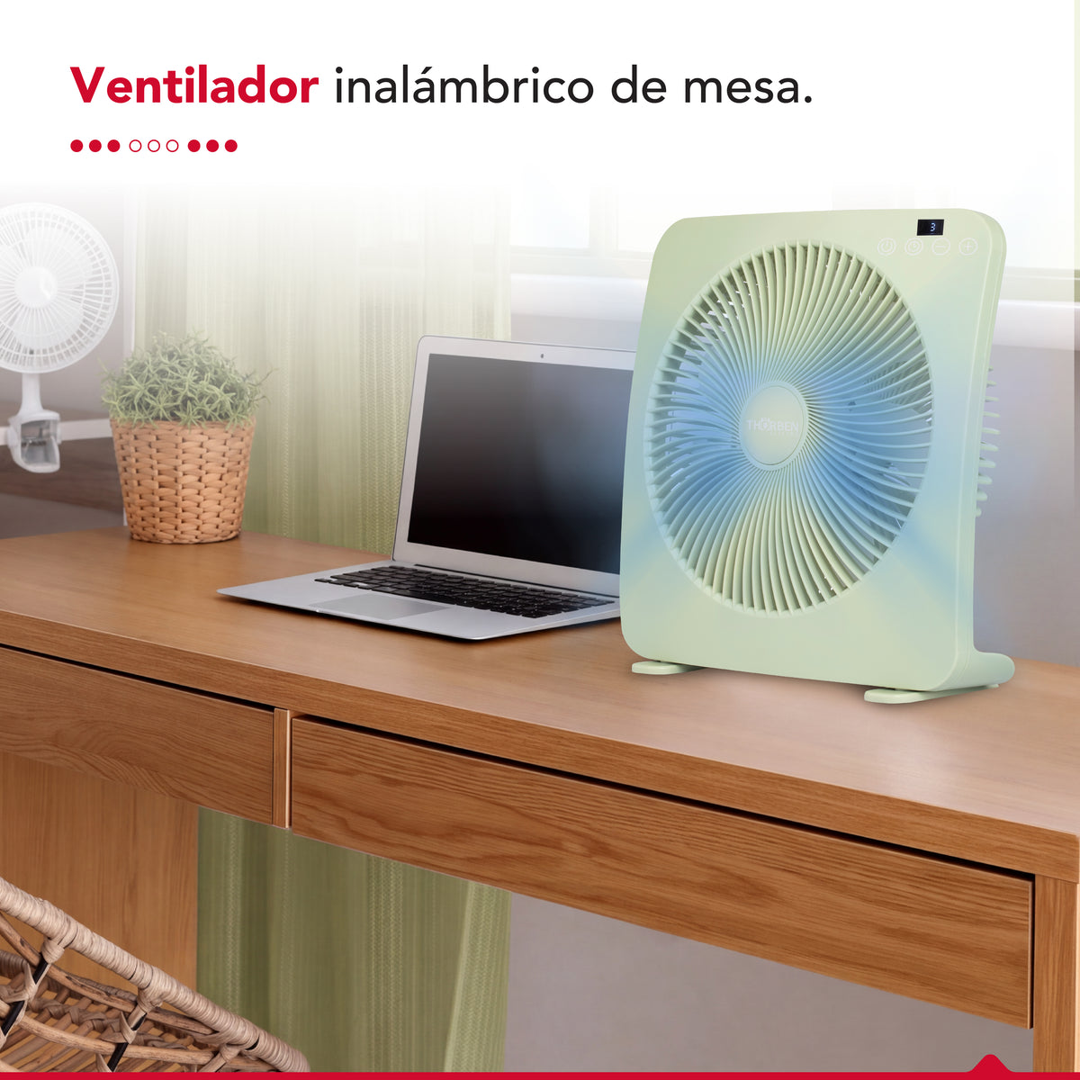 Ventilador USB Recargable Thor Box Fan Verde