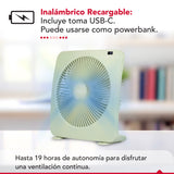 Ventilador USB Recargable Thor Box Fan Verde