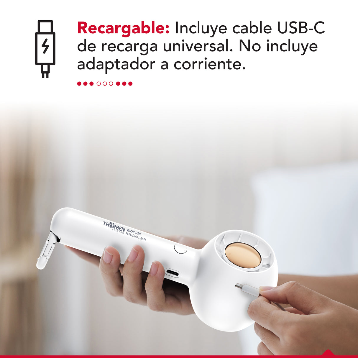 Ventilador personal Thor USB Personal Fan White