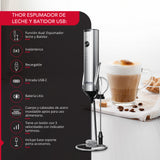Espumador y Batidor USB Inox Thor Dual Milk Frother