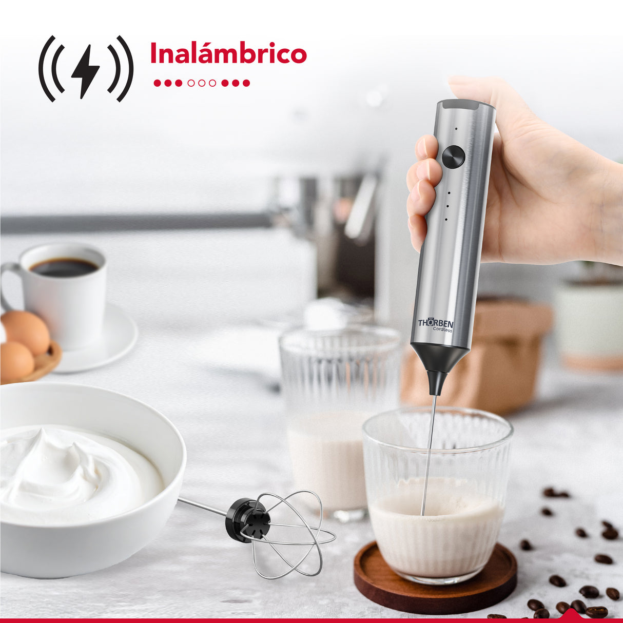 Espumador de Leche Thor Usb Dual Milk Frother