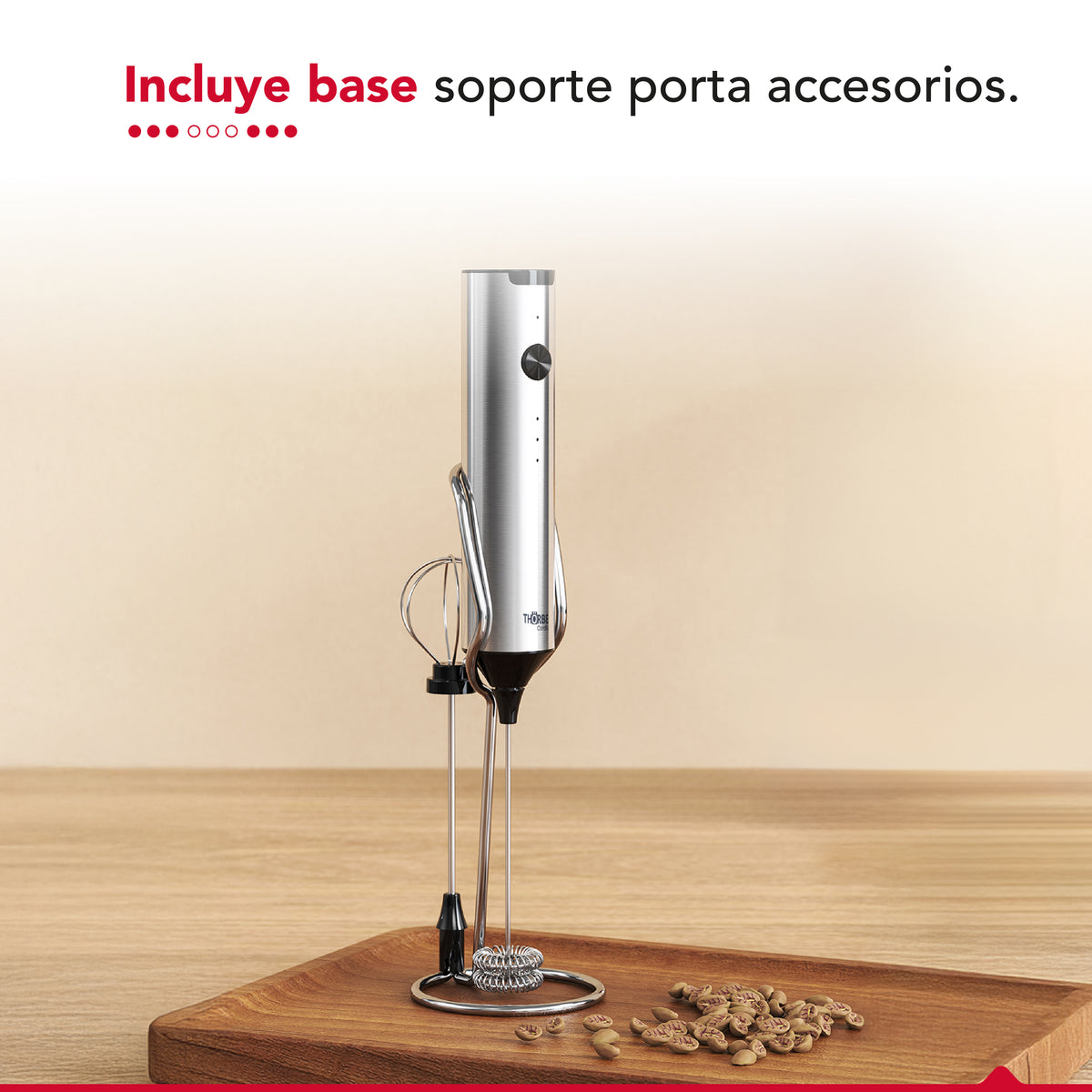 Espumador y Batidor USB Inox Thor Dual Milk Frother