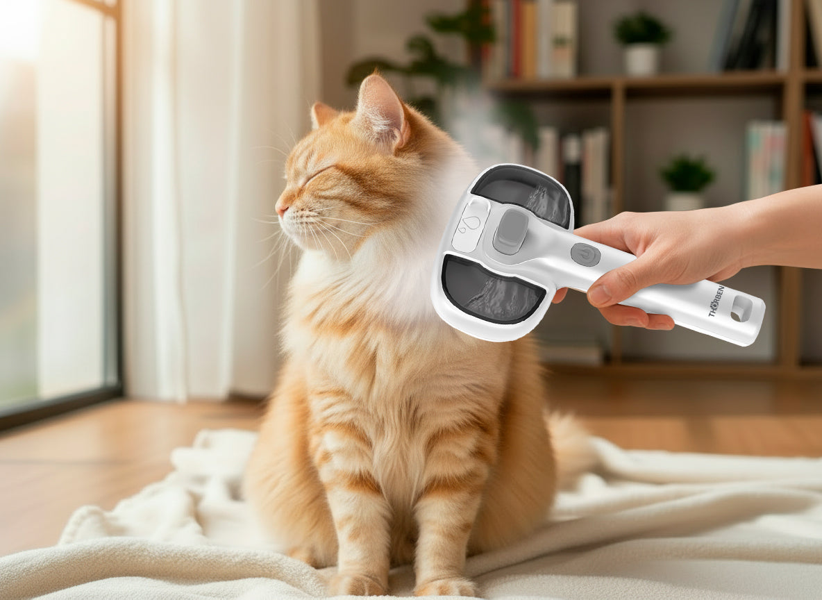 Cepillo Vaporizador para Mascotas Thor USB Pet Steam Brush